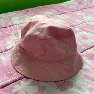 Pink Butterfly kids bucket hat Never worn